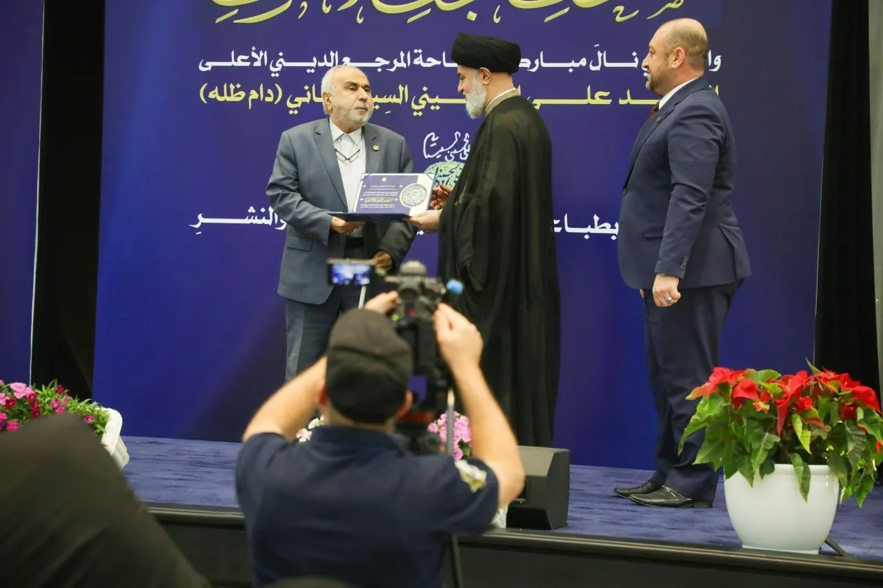 وفد الهيأة العليا لإحياء التراث يحضر حفل إزاحة الستار عن الطبعة الأولى من مصحف النجف الأشرف..