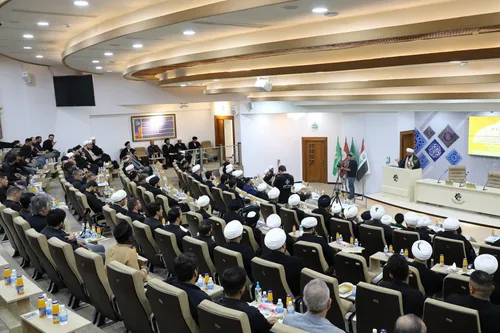 انطلاق أعمال المؤتمر الدوليّ السنويّ الثاني عشر لفكر الإمام الحسن المجتبى (الجلسة الحوزوية)، وتحت عنوان : الإمام الحسن(عليه السلام) بأقلام الآخرين/دراسات نقديّة وتحت شعار: الإمام الحسن (عليه السلام) قيادة وريادة